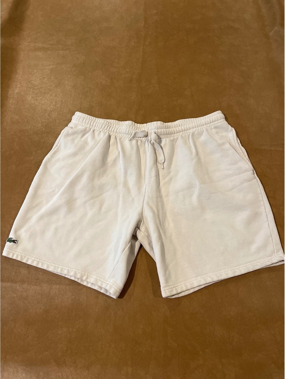 Lacoste Regular Fit Sweat Shorts Cream (Men’s 3XL)